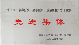 乐橙游戏官网钒钛荣获乐山市“节奏更快、效率更高、质量更优”实干比拼先进集体称号